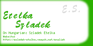 etelka szladek business card